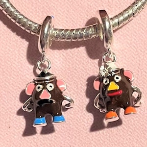 Mr Potatohead Charm , Toy Story , Fits Pandora Bracelets , Mr. Potato Head Charm , Mrs. Potato Head Charm 925 Sterling Silver , Choose