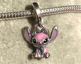 Disney Lilo Charm , Lilo & Stitch , Cartoon Charm , 925 Sterling Silver , gift for her