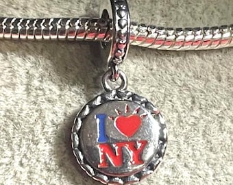 Pandora NYC Exclusive New York City Double Sided Charm Clear CZ