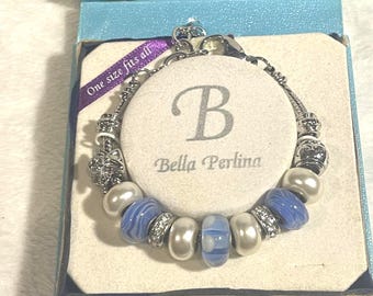 Vintage Bella Perlina Fashion Beaded Bracelet Set , Angel Beaded bracelet set, original box , never worn