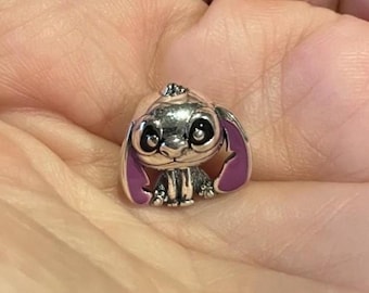 Sterling Silver Stitch Charm  ,Lilo & Stitch , Cartoon Charm , Charm for Bracelets , 925 Sterling Silver , gift for her