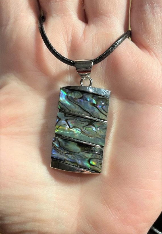 Rectangle Abalone Shell Necklace , Abalone , Abalo