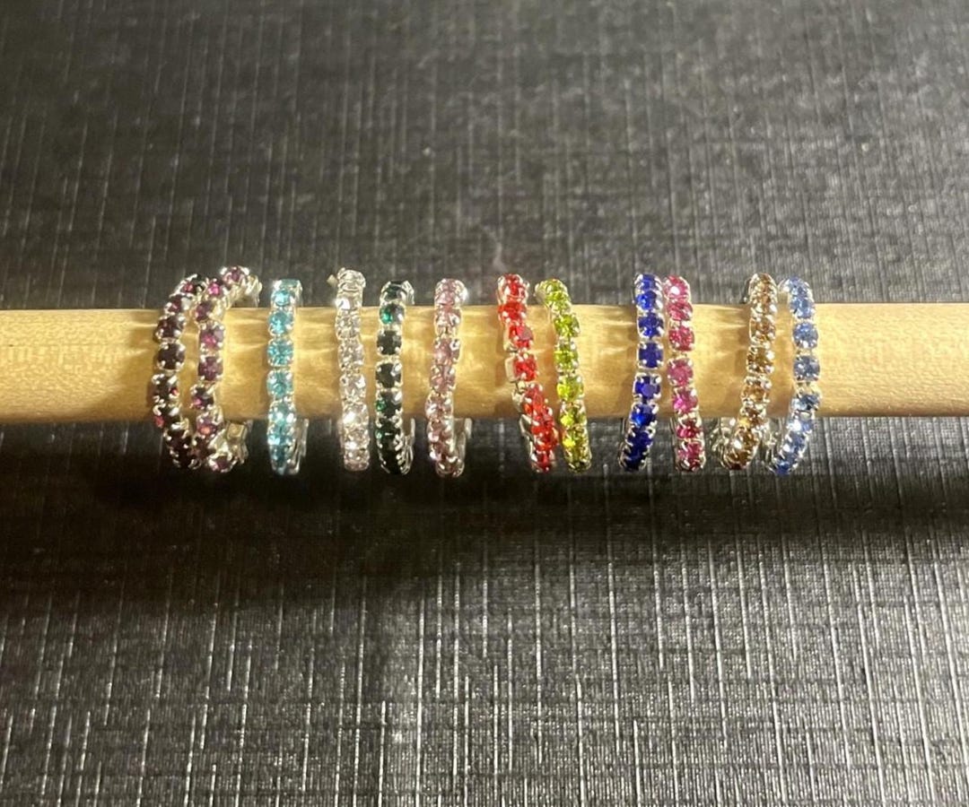 Toe Rhinestone Crystal Rhinestone Toe Ring , Stretch Tow Ring , Birthstone Toe Ring ...