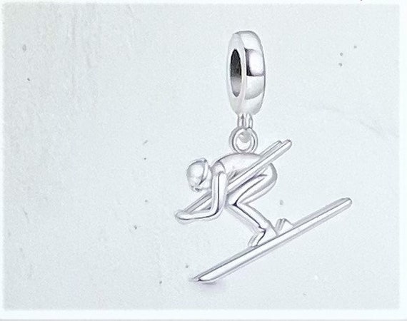 Winter Ski Hat Charm Sterling Silver Antiqued Finish Winter Ski Hat Charm Sterling Silver Antiqued Finish