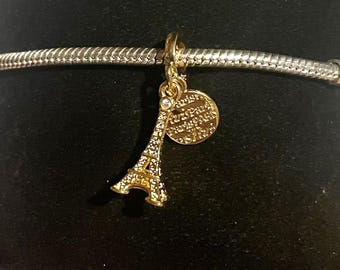 Authentic Pandora Disney Paris Eiffel Tower and Minnie Mouse Charm