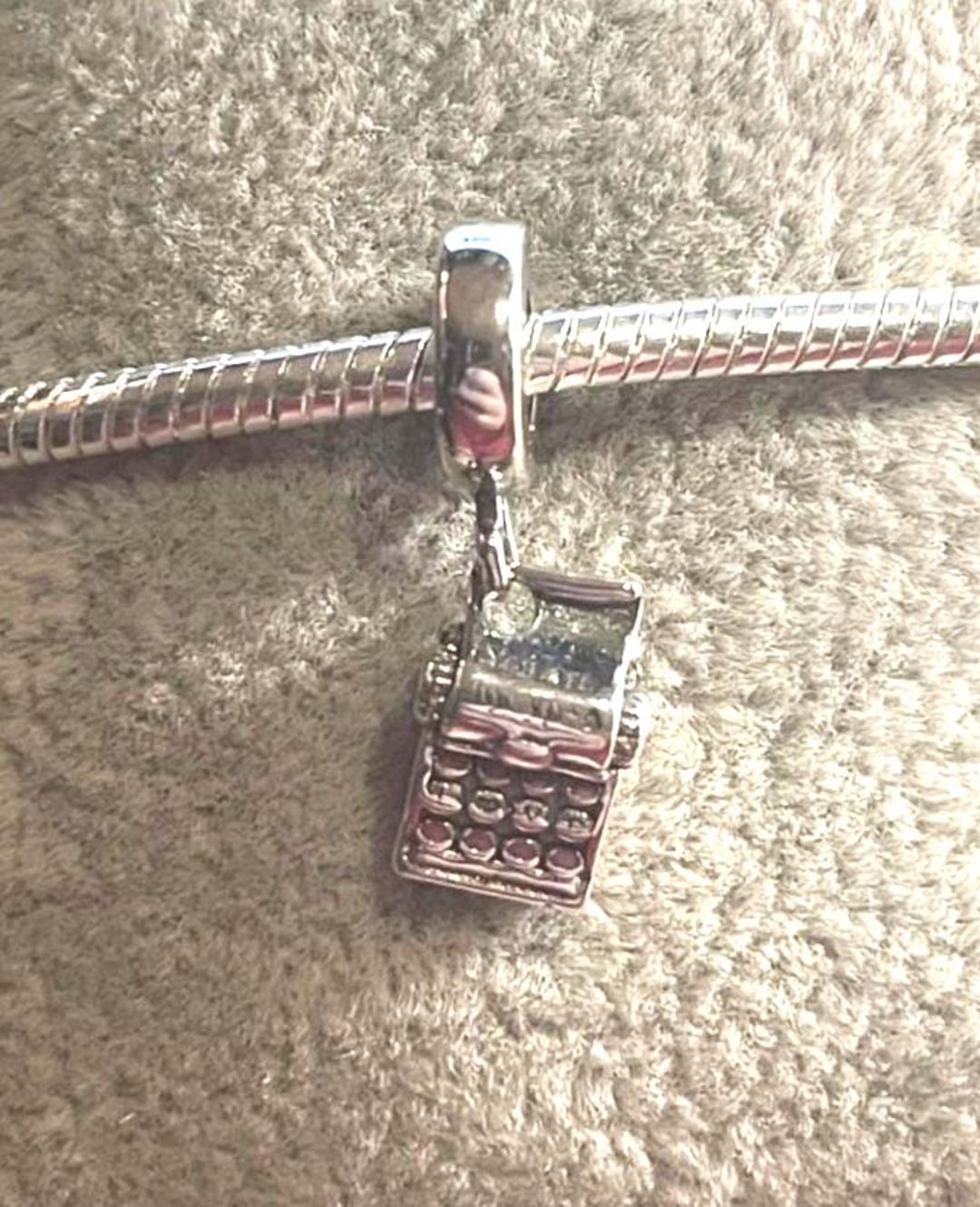 Retro Typewriter Dangle Charm , Typewriter , Fits Pandora Bracelets ...
