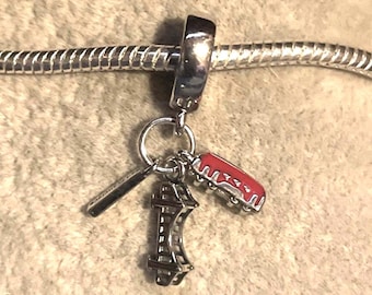 San Francisco Dangle Charm , fits Pandora Bracelets , Destination Charm , 925 Sterling Silver
