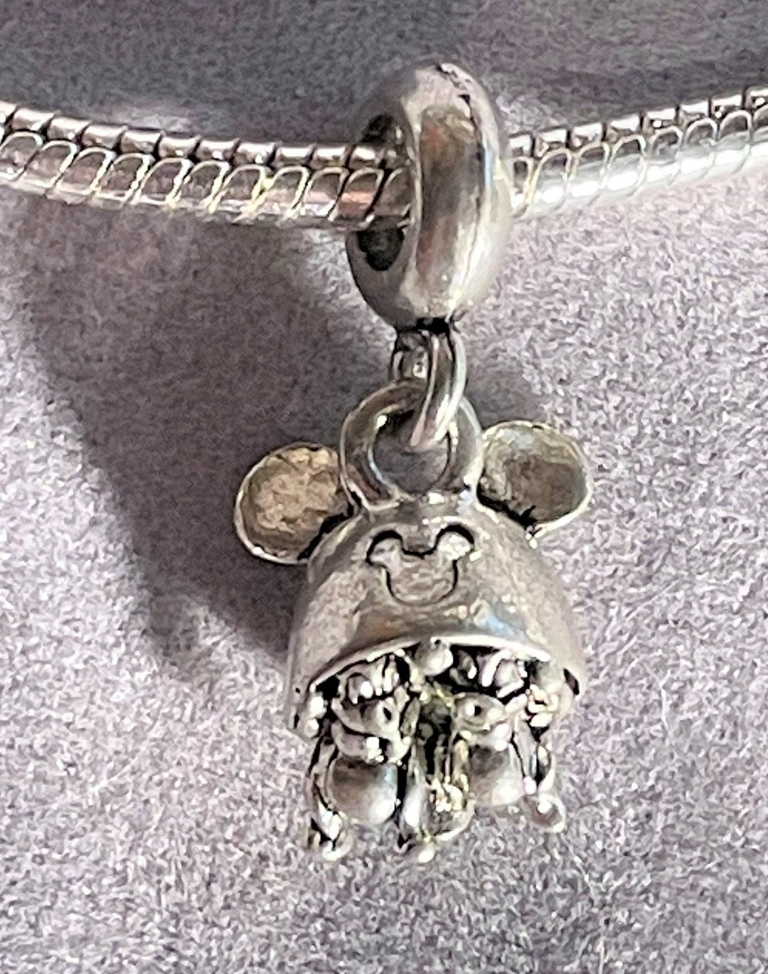 Chip N Dale Charm Fits Pandora Bracelets , Mickey Ear Hat Dangle