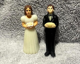 Vintage Plastic Ring bearer Flower girl Cake Topper , Wedding Cake Topper , Wedding party , choose , 2 1/2" - 2 3/4"