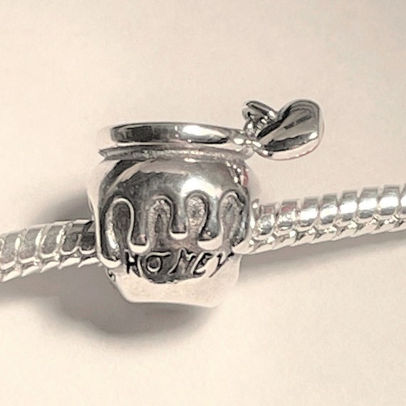 Sterling Silver and Bronze Bee Charm Bead - Pandora Compatible - Back Can Be Personalized
