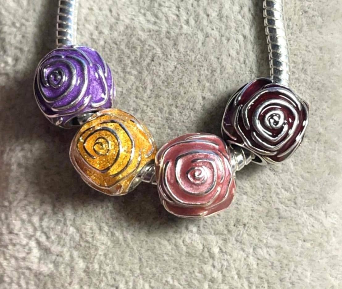 Pink Rose Charm - Etsy Pink Rose Charm - Etsy