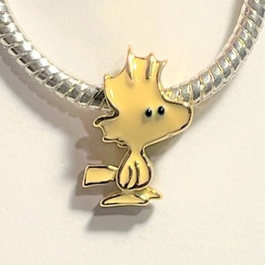 PEANUTS CARTOON CHARM Fits Pandora Bracelets , Charlie Brown Peanuts Woodstock , 925 Sterling Silver