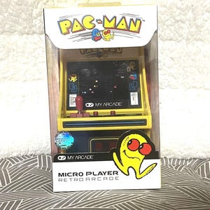 Pac-Man Handheld Electronic Micro Tiny Player Retro Arcade Game, Pac-Man MyArcade Arcade Game, Collectible game ,removeable joystick