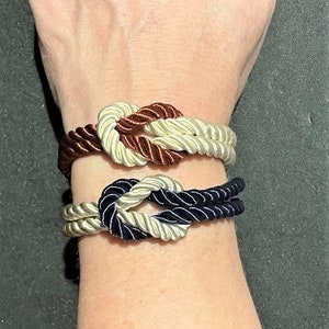 Nautical Rope Bracelet , Knot Bracelet , Boat Bracelet, Beach Bracelet , Magnetic Nylon Bracelet