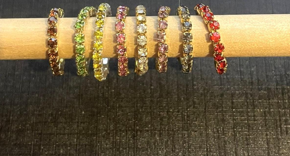 Toe Rhinestone Crystal Rhinestone Toe Ring , Stretch Tow Ring , Birthstone Toe Ring ...