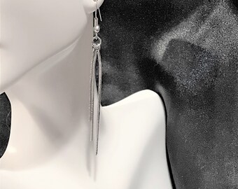 Silver Dangle Chain Earrings , Jewelry For Women/Girls  3 "