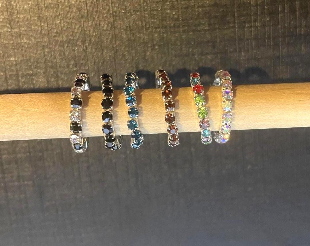 Toe Rhinestone Crystal Rhinestone Toe Ring , Stretch Tow Ring , Birthstone Toe Ring ...