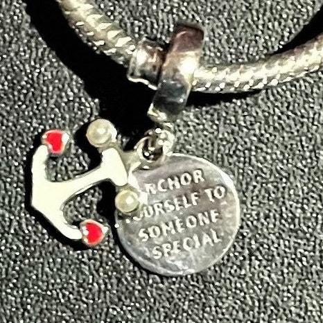 Anchor Yourself to Someone Special Charm Fits Pandora Bracelets Anchor Charm Nautical Charm Ocean Charm 925 Sterling Silver