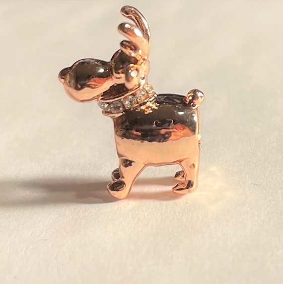 Rose Gold Reindeer Charm Fits Pandora Bracelets CZ Reindeer - Etsy
