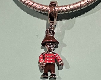 Horror Movie Charm Fits Pandora Bracelet Freddy Charm Scary Man Charm Movie Charm 925 Sterling Silver