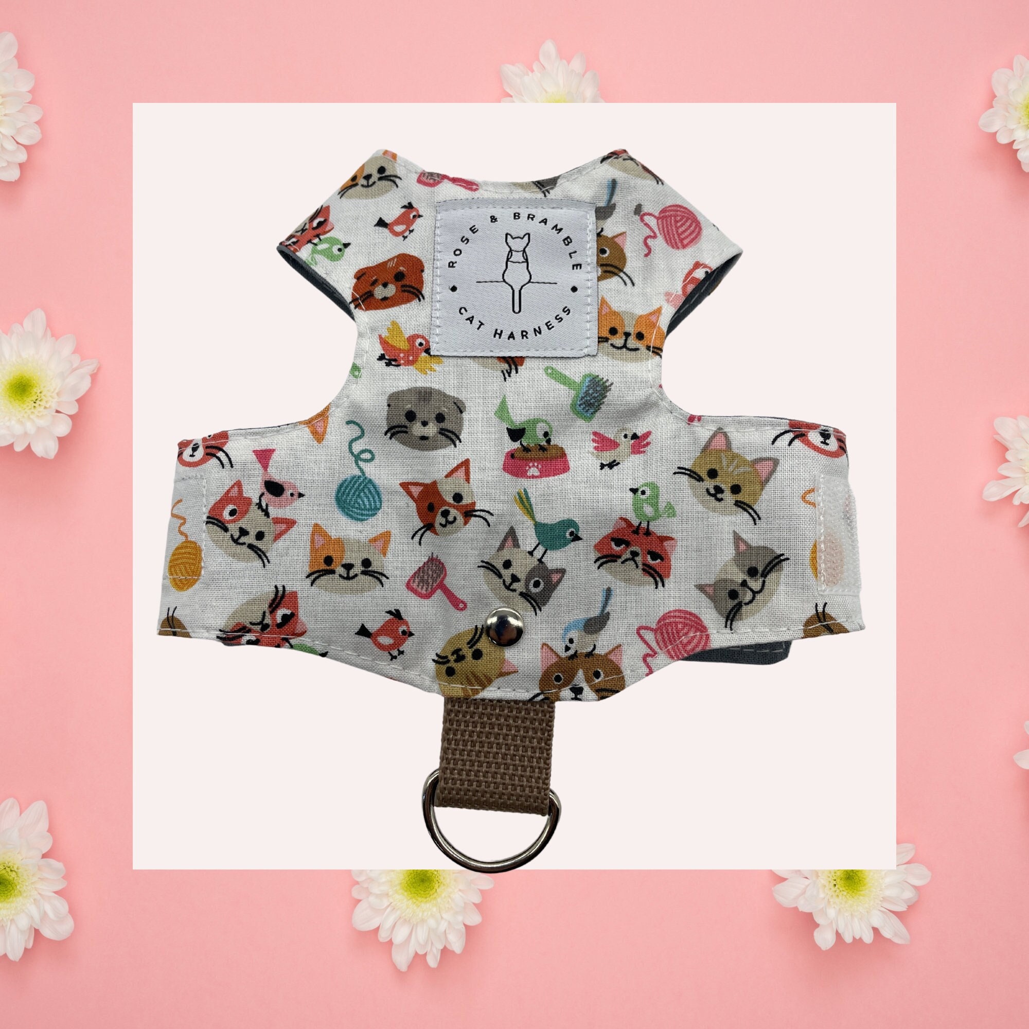 Cat harness, kitten harness, escape proof cat harness, butterfly cat
