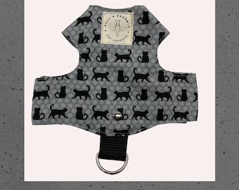 Harnais pour chat, harnais pour chaton, anti-fugue, Midnight Kitty