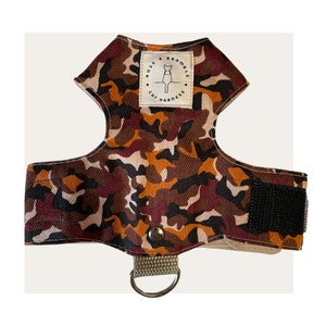 Cat harness, Kitten harness, Escape proof cat harness, butterfly cat harness, Autumn Camo