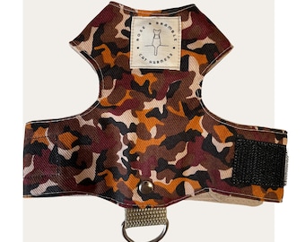 Escape Proof Cat Harness: Autumn Camo