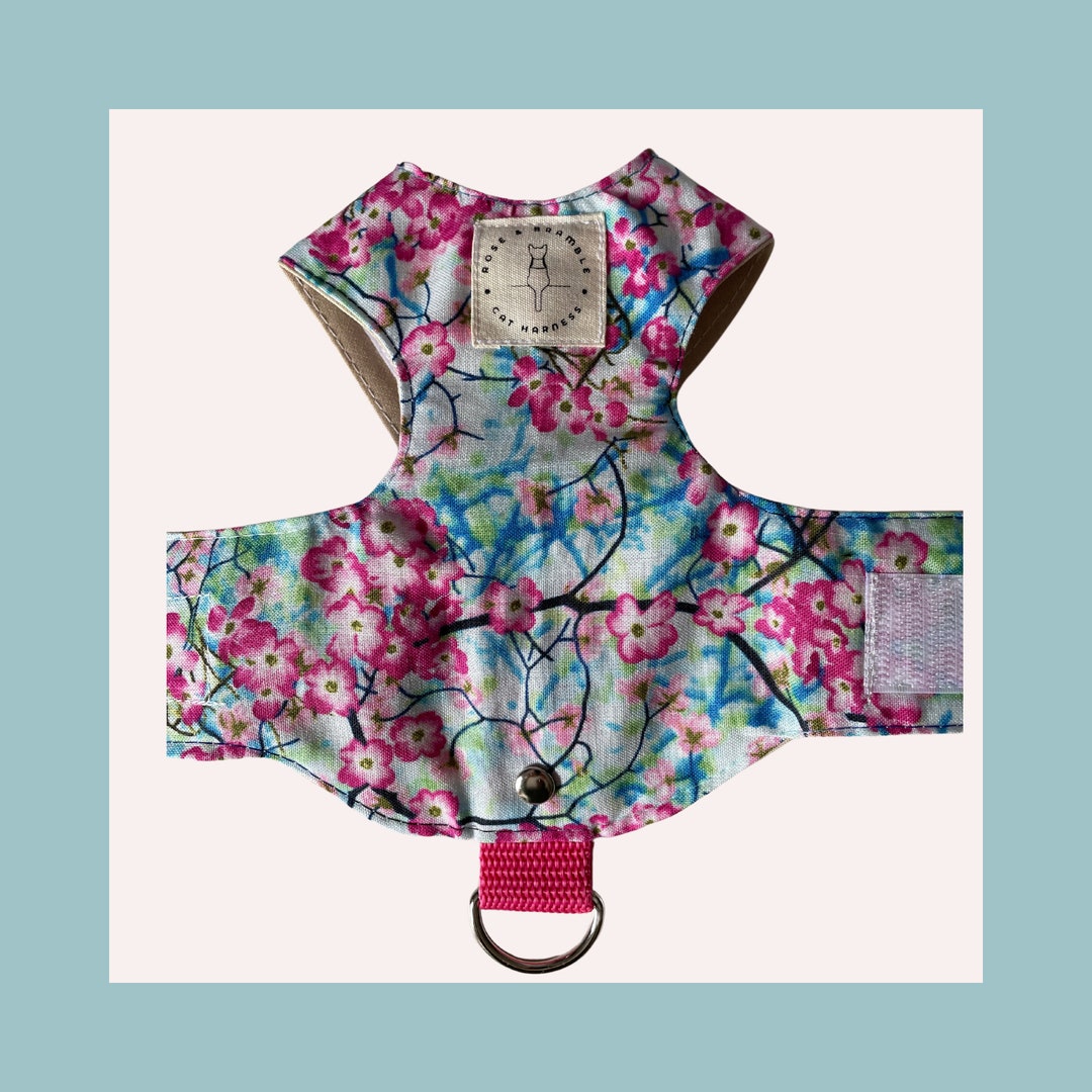Cat, Kitten Harness, Escape Proof , Walking Cat Jacket - Blossom ...