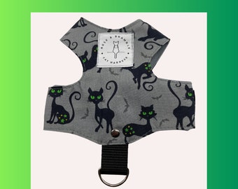 Harnais pour chat, chaton, anti-fuite, chat noir