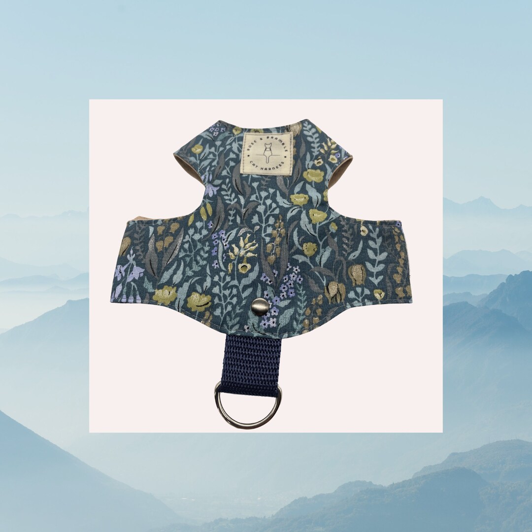 Butterfly Style Cat Harness. Escape Proof, Kitten Harness, Botanical