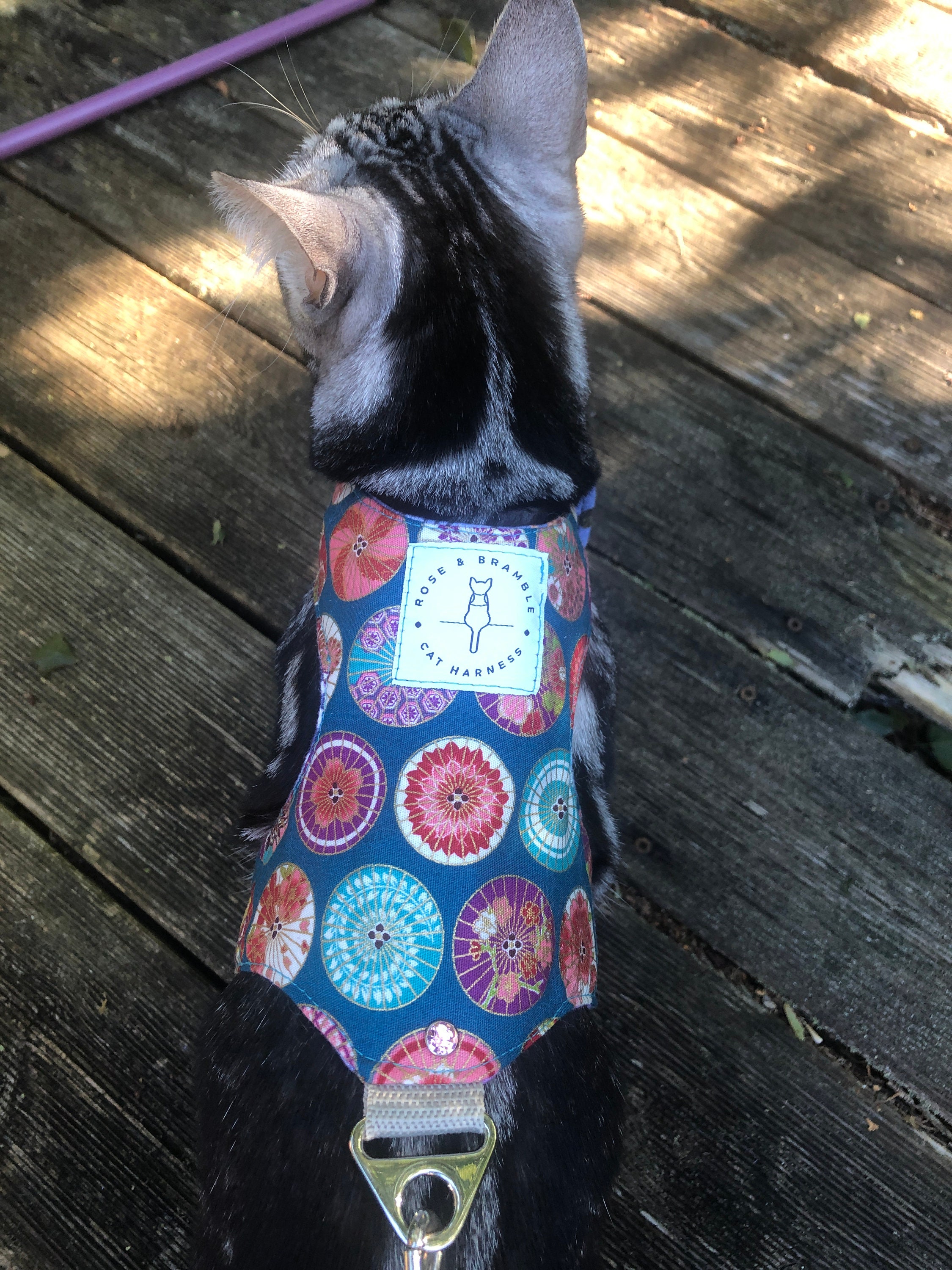Japanese parasols butterfly style cat harness escape proof — Rose and