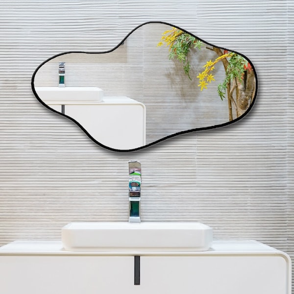 Irregular Shaped Mirror, Modern Asymmetrical Mirror, Wall Mirror, Aesthetic Bathroom Mirror, Modern Home Decor, Modern Home Mirror