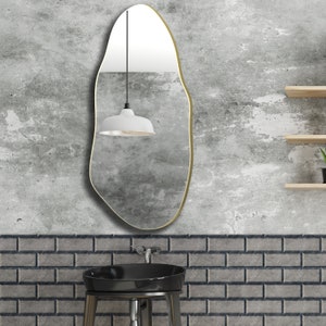 Irregular Shaped Mirror, Modern Asymmetrical Mirror, Wall Mirror, Aesthetic Bathroom Mirror, Mirror Home Decor, Modern Home Mirror