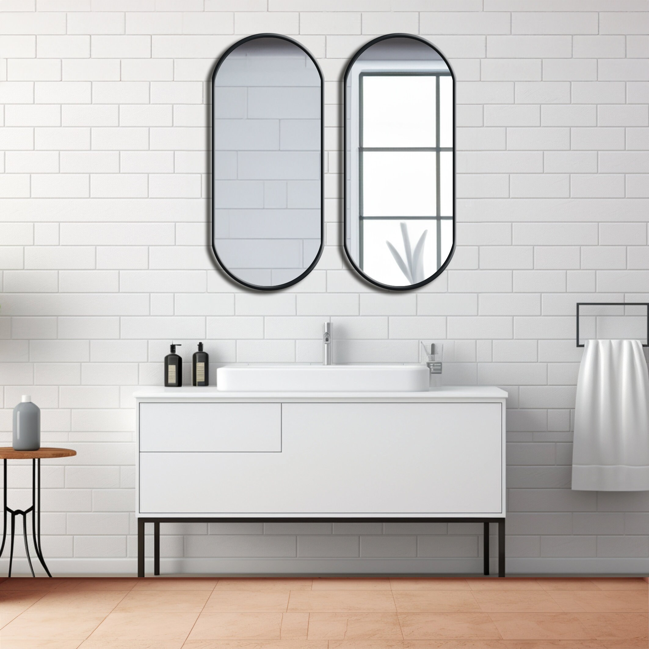 Oval Mirror, Modern Bathroom Mirror, Elegant Oval Mirror, Mirror Wall ...