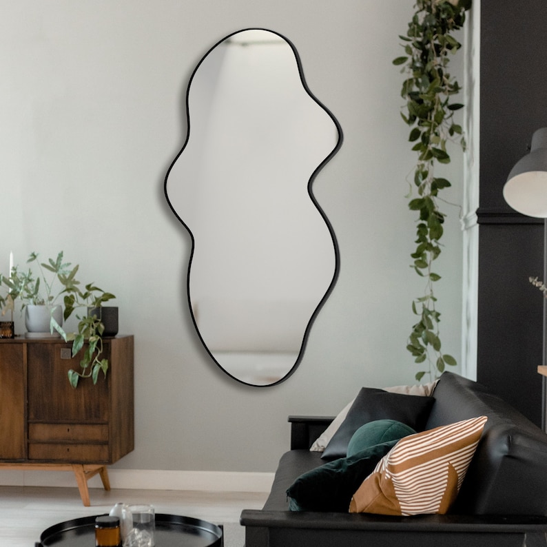 Modern Asymmetrical Mirror, Irregular Shaped Mirror, Wall Mirror