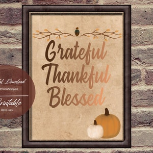 Thanksgiving poster, thanksgiving decor, wall art, thanksgiving print, digital print