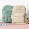 Personalized Kids Backpack,Embroidered Back Pack,Embroidered Corduroy Backpack,Children Gifts,Birthday Gift for Kids,Book Bag with Names