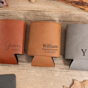 Custom Groomsmen Can Cooler, Personalized Groomsmen Gifts, Engraved Can Cooler, Beer Can Holder, Groomsmen Proposal, Unique Groomsman Gift