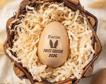 Personalized Musical Wooden Easter Egg Shakers, Engraved Egg Shaker Kids, Kids Musical Instrument, Easter Gifts, Baby First Easter