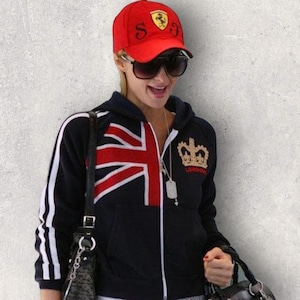 London Theme Jacket, Baseball Sports Jackets, London Theme Embroidered Hoodie, London College Sweatshirt, Zip Sweater, Embroidered Sweaters