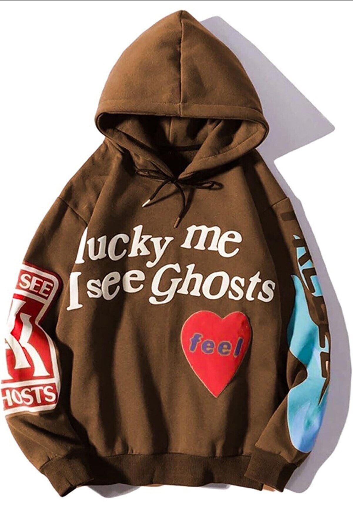 Discover Hobi Ghost Hoodie, Oversize Lucky Me I See Ghosts Vintage Hoodie