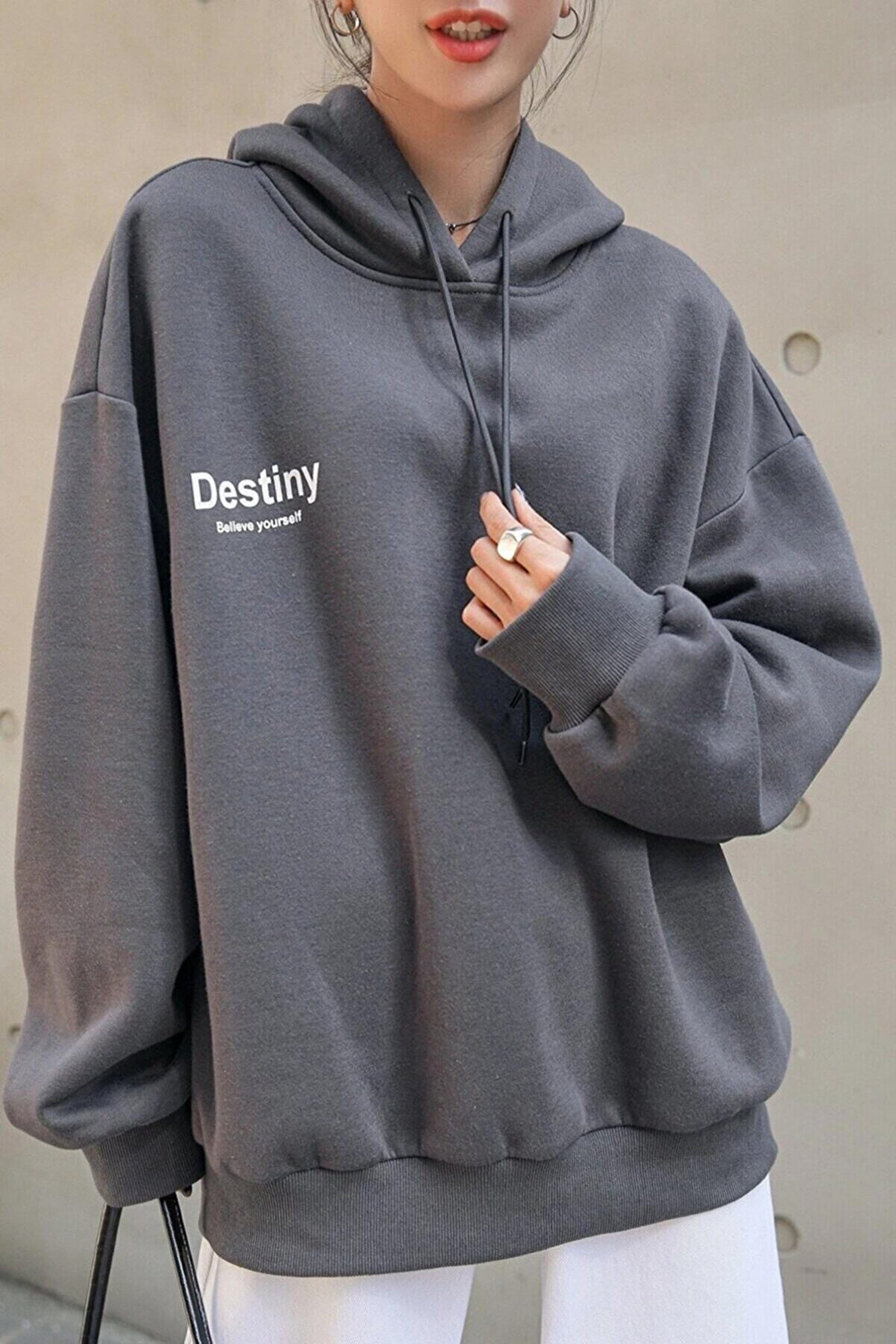 Oversize Destiny Believe Yourself Aesthetic Vintage Hoodie, Logo ...