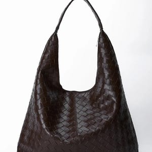 Big Top Handle Premium Vegan Leather Bag | Woven Knot Bag | Braided Clutch Bag | Large Luxury Evening Party Purse | Boho Dumpling Handbag