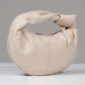 Leather Woven Bag for Women, Leather Hobo Bag, Woven Knot Clutch Bag, Dumpling Bag, Evening Bag, Gift for her, Luxury Handbag,Vegan Leather