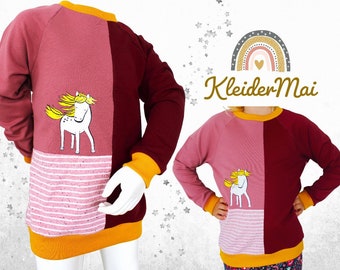 Hand Sewn Horse Sweater for Girls - Unique Gift for Horse Fans Size 56,62,68,74,80,86,92,98,104,110,116,122,128,134,140,146