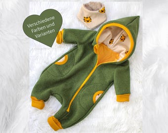 Ullfleeceoverall för bebisar och barn, ullfleece babyvinteroverall, olika färger, storlekar: 50/56/62/68/74/80/86/92/98/104/110/116/122