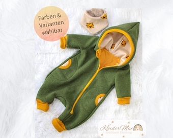Ullfleeceoverall för bebisar och barn, ullfleece babyvinteroverall, olika färger, storlekar: 50/56/62/68/74/80/86/92/98/104/110/116/122