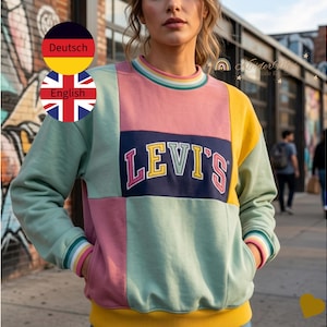 Naaipatroon voor een damessweatshirt inclusief patchworkgedeelte | Maten 32-46 | Duits/Engels & beginnersvriendelijk | PDF-naaipatroon