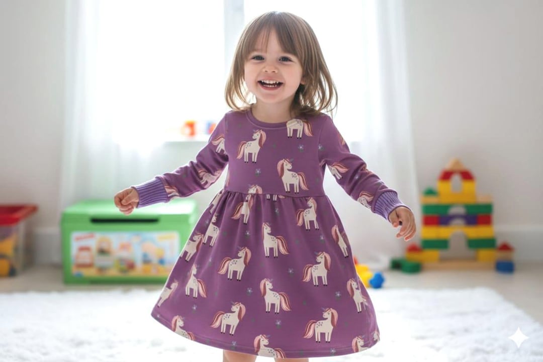 unicorn purple dress Purple Floral Unicorn Milk Silk Tank Dress 2T